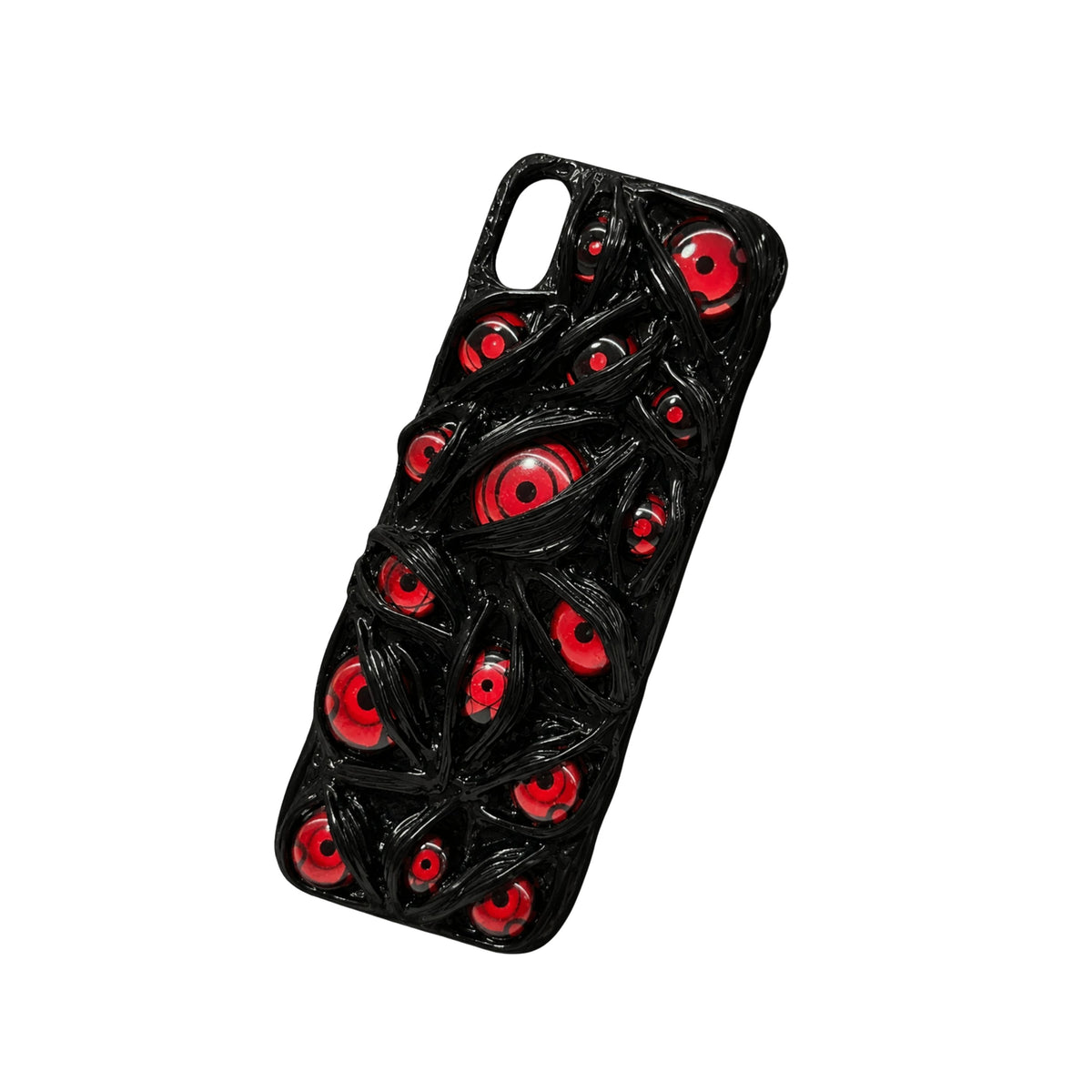 Sharingan Eyes 3D — Gothic Black & Red Anime Handmade iPhone Case