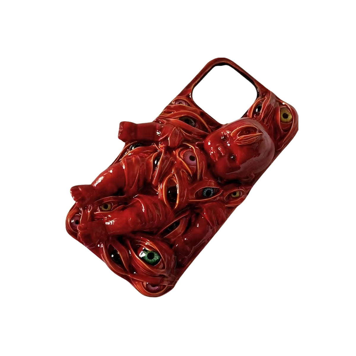 Gothic Horror Baby & Eyes 3D — Handmade Dark Surrealist iPhone Case