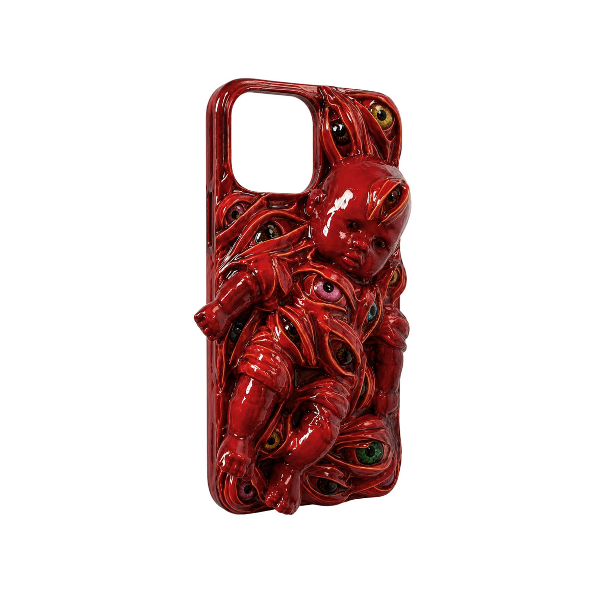 Gothic Horror Baby & Eyes 3D — Handmade Dark Surrealist iPhone Case